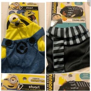 NWT Minions Stuart & Young Gru costumes for small animals